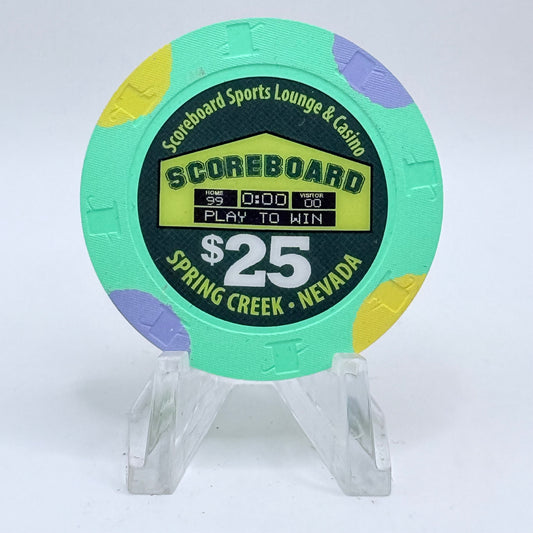 Scoreboard Sports Bar Spring Creek Nevada 2016 $25 Casino Chip D2426
