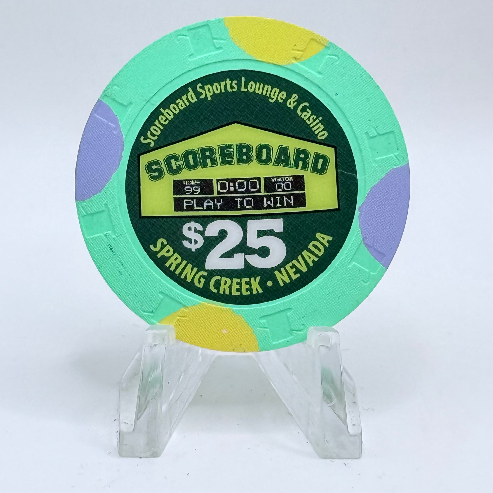 Scoreboard Sports Bar Spring Creek Nevada 2016 $25 Casino Chip D2426