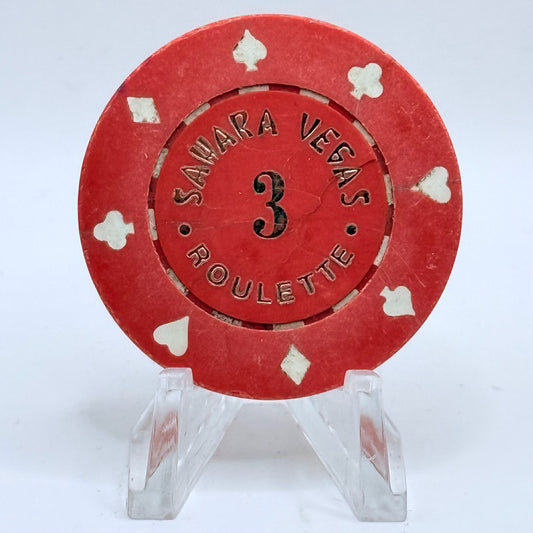 Sahara Las Vegas Nevada 1980s Series 403 Roulette Casino Chip V5437