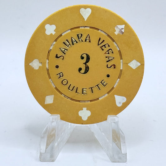 Sahara Las Vegas Nevada 1980s Series 403 Roulette Casino Chip V5437
