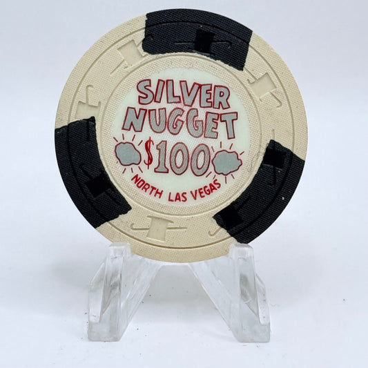 Silver Nugget N. Las Vegas Nevada 1965 $100 Casino Chip N7214