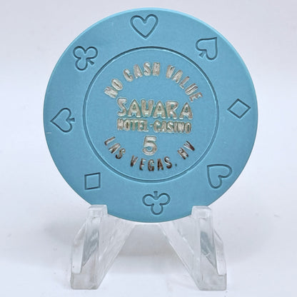 Sahara Las Vegas Nevada 1989 $5 NCV Casino Chip N0220