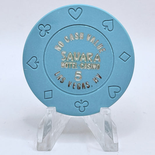 Sahara Las Vegas Nevada 1989 $5 NCV Casino Chip N0220