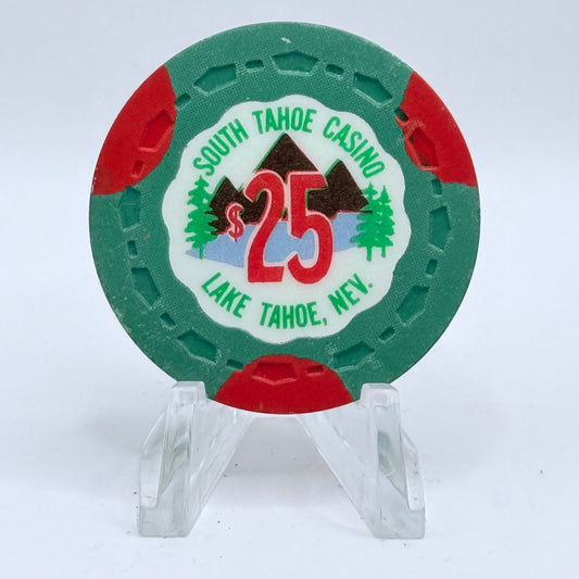 South Tahoe Casino Lake Tahoe Nevada 1965 $25 Casino Chip N7836