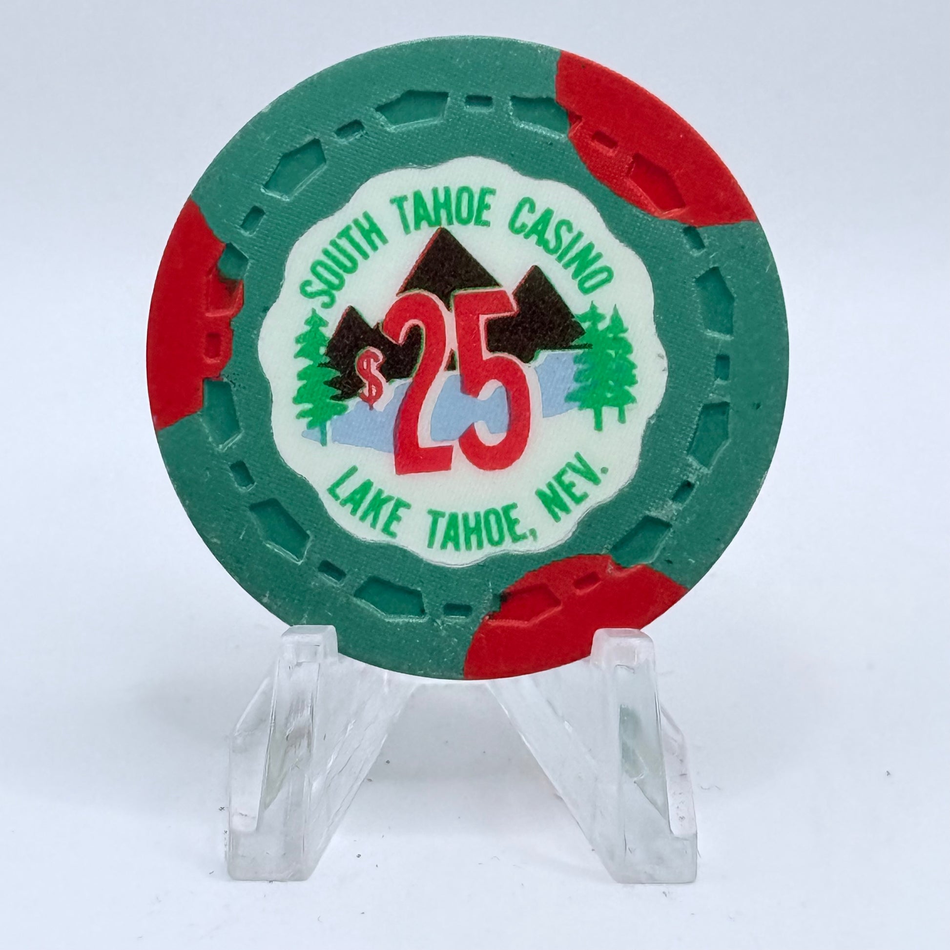 South Tahoe Casino Lake Tahoe Nevada 1965 $25 Casino Chip N7836