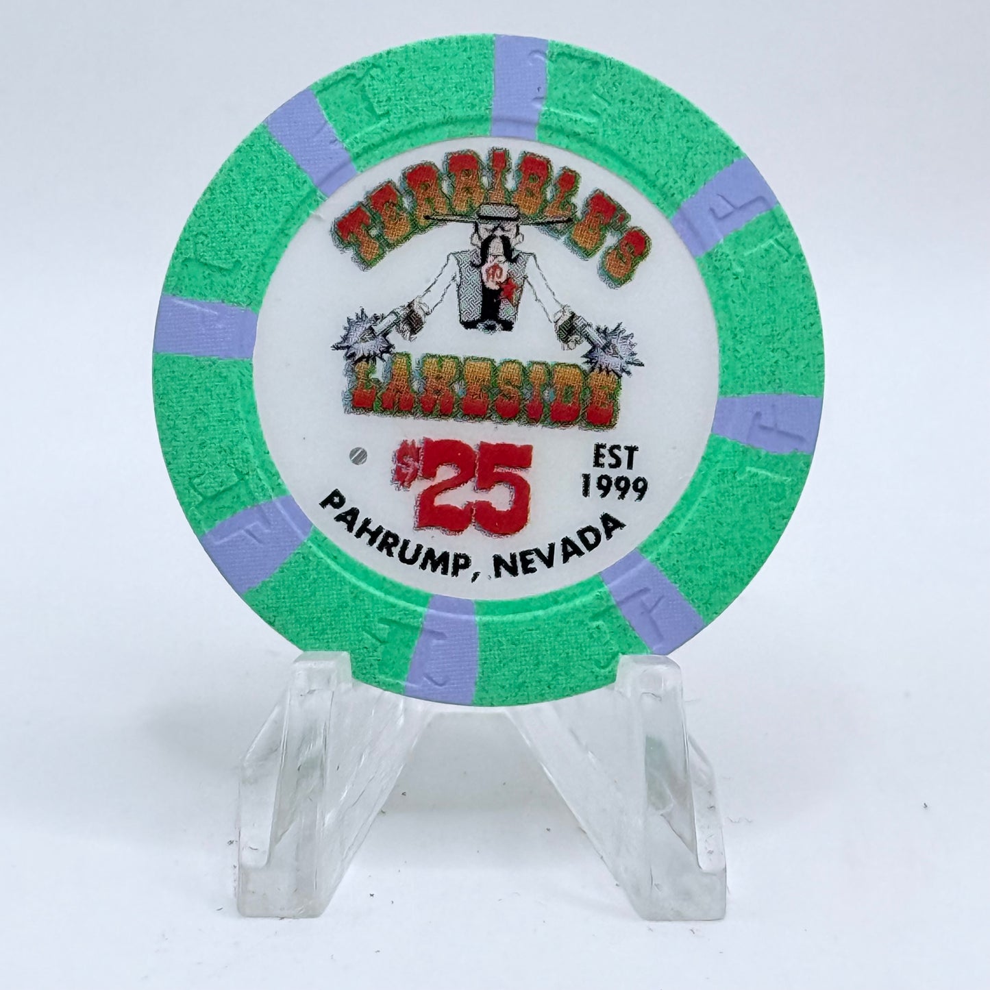 Terrible's Lakeside Casino Pahrump Nevada 1999 $25 Casino Chip V4911