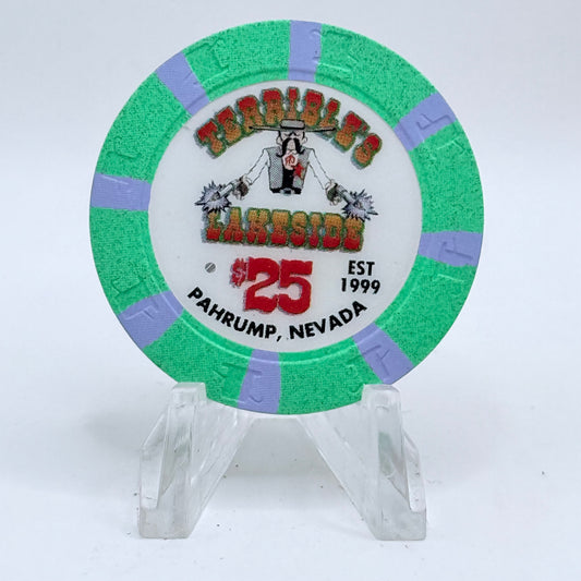 Terrible's Lakeside Casino Pahrump Nevada 1999 $25 Casino Chip V4911