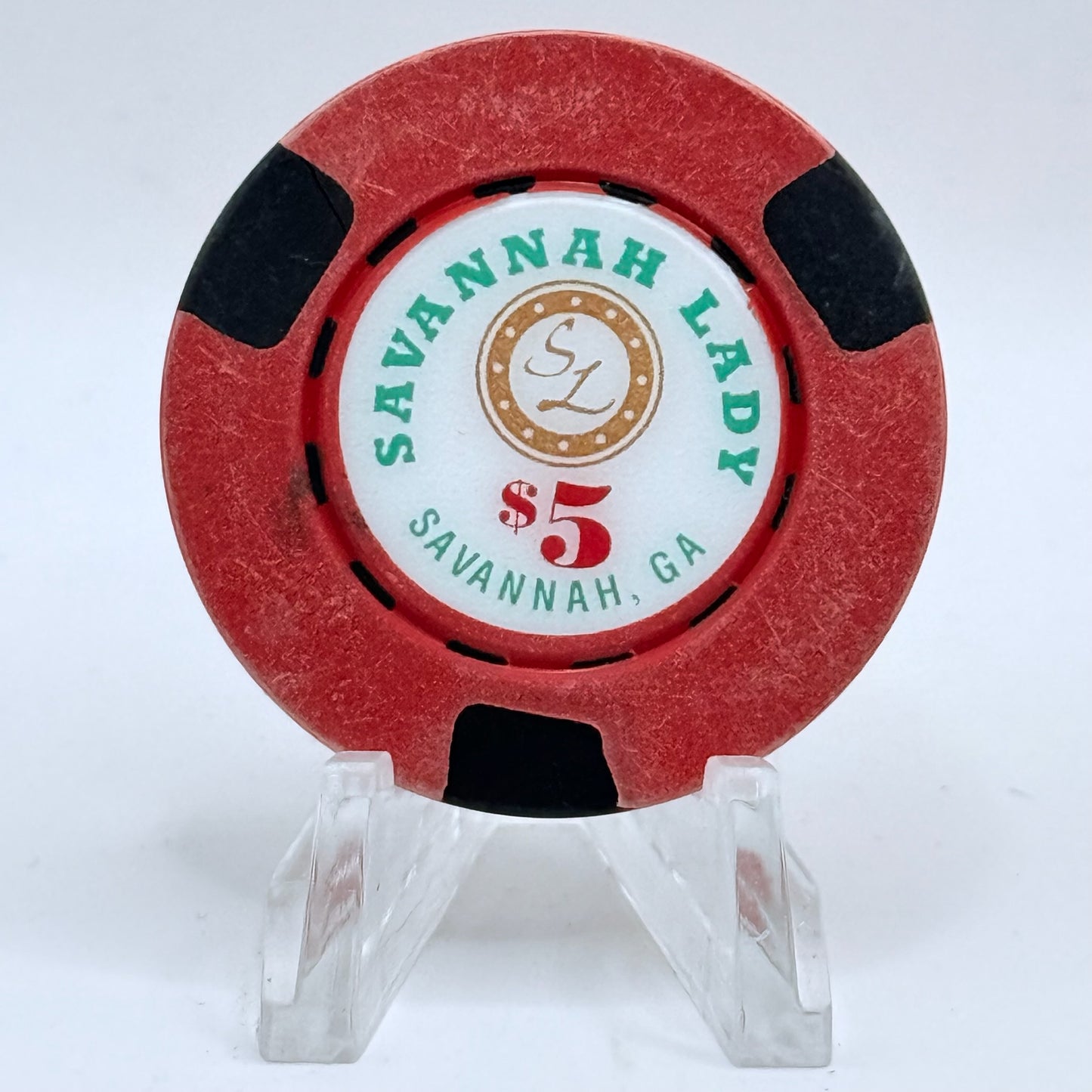 Savannah Lady Savannah Georgia $5 Casino Chip
