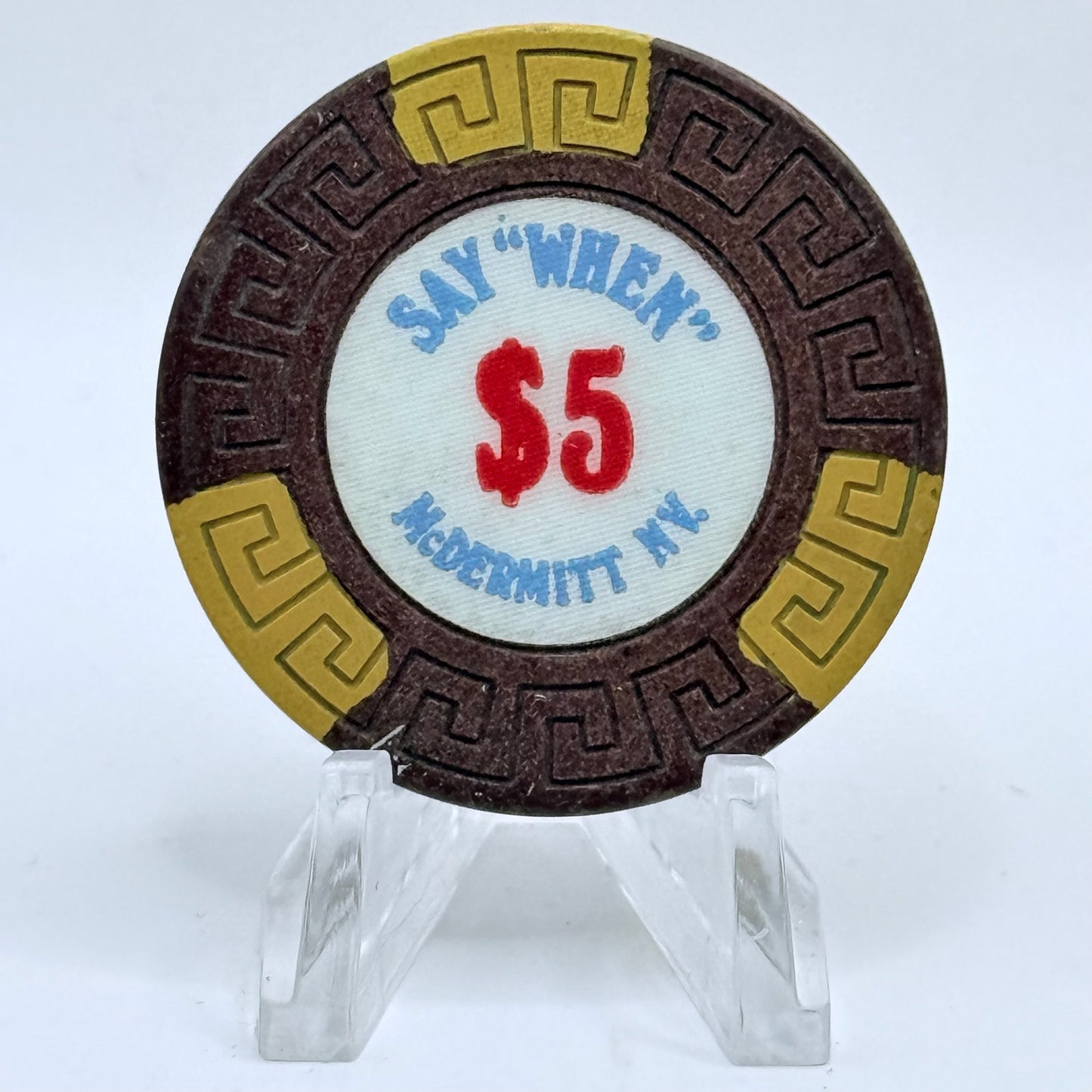 Say When McDermitt Nevada 1980 $5 Casino Chip N7204