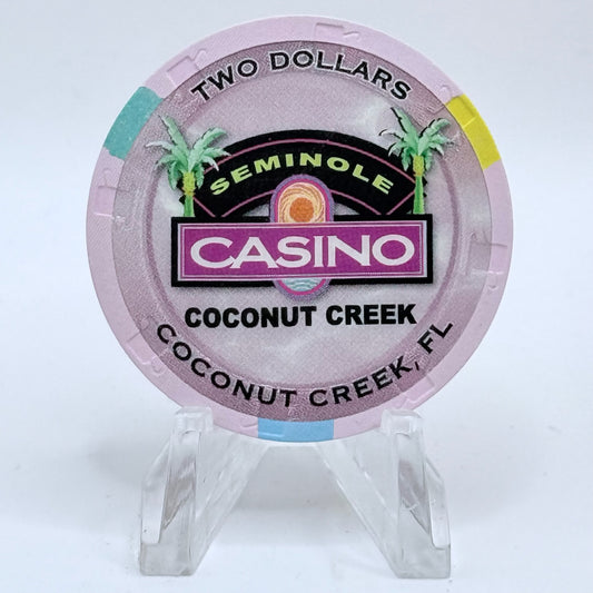 Seminole Indian Casino Coconut Creek Florida 2009 $2 Casino Chip