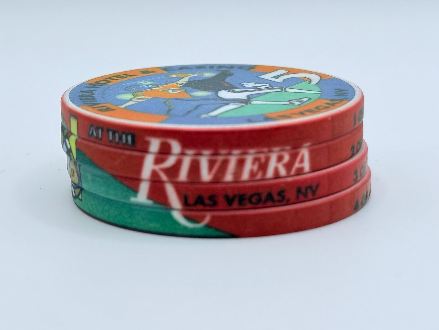 Riviera Las Vegas Nevada 1999 'Game Of The Century - Set of 4' LE $5 Casino Chip