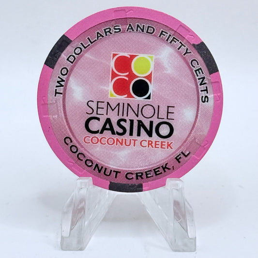 Seminole Indian Casino Coconut Creek Florida 2012 $2.50 Casino Chip