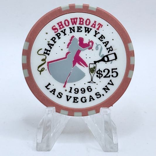 Showboat Las Vegas Nevada 1995 'Happy New Year' LE $25 Casino Chip N0507