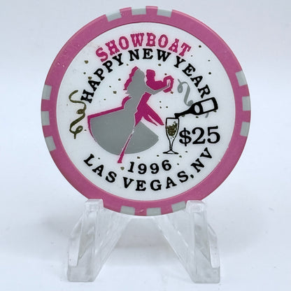 Showboat Las Vegas Nevada 1995 'Happy New Year' LE $25 Casino Chip N0507