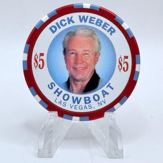 Showboat Las Vegas Nevada 1996 'PBA Bowler, Dick Weber' LE $5 Casino Chip N9072