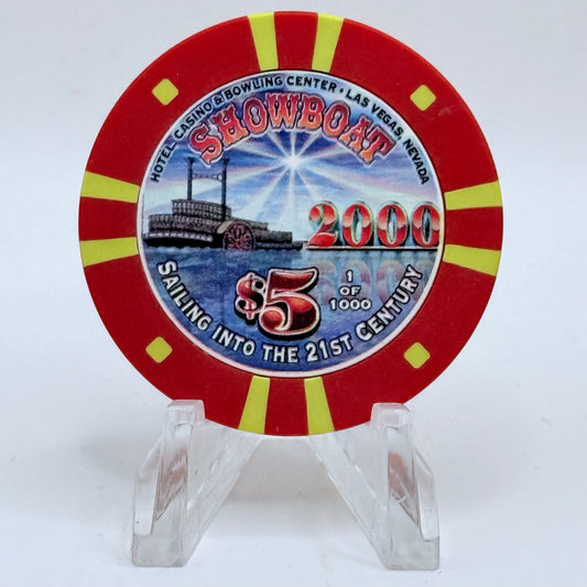 Showboat Las Vegas Nevada 1999 'Sailing Into The 21st Century' LE $5 Casino Chip V5548