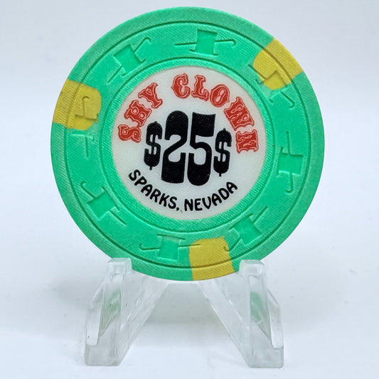 Shy Clown Sparks Nevada 1976 $25 Casino Chip N5529