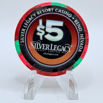 Silver Legacy Reno Nevada 2001 'Hot August Nights, Collector Series' LE $5 Casino Chip V9770