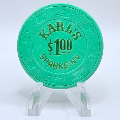 Silver Club (Karl's) Sparks Nevada 1989 $1 Casino Chip N2914