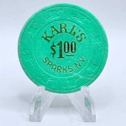 Silver Club (Karl's) Sparks Nevada 1989 $1 Casino Chip N2914