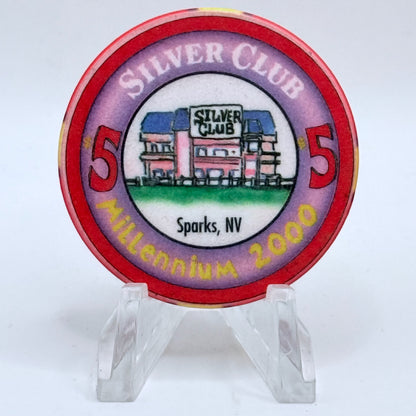 Silver Club (Karl's) Sparks Nevada 1999 'Millennium' LE $5 Casino Chip V5557