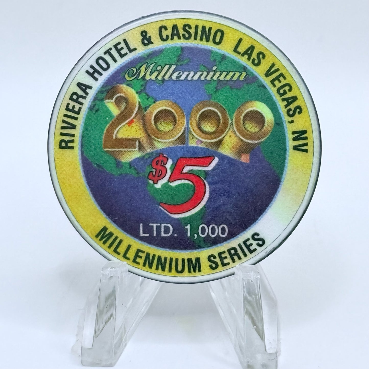 Riviera Las Vegas Nevada 1999 'Millennium' LE $5 Casino Chip V5407