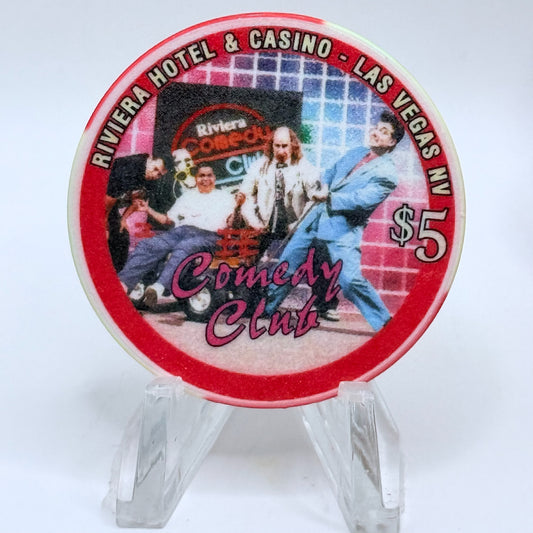 Riviera Las Vegas Nevada 1999 'Comedy Club' LE $5 Casino Chip V5384