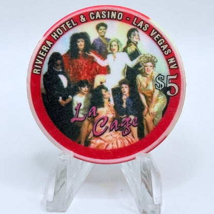 Riviera Las Vegas Nevada 1999 'La Cage' LE $5 Casino Chip V5400