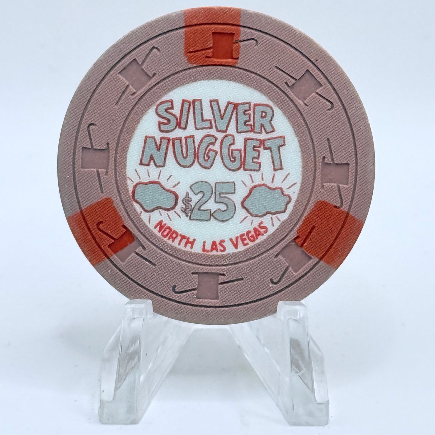 Silver Nugget N. Las Vegas Nevada 1965 $25 Casino Chip N7212