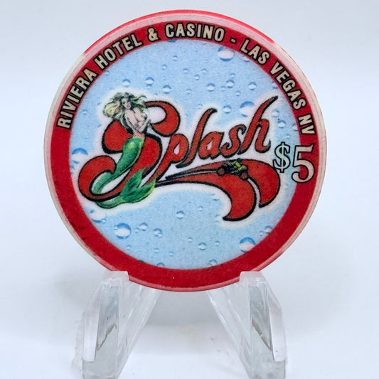 Riviera Las Vegas Nevada 1999 'Splash' LE $5 Casino Chip V5413