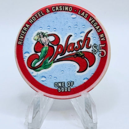 Riviera Las Vegas Nevada 1999 'Splash' LE $5 Casino Chip V5413