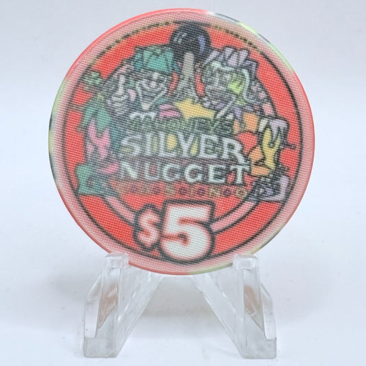 Mahoney's Silver Nugget N. Las Vegas Nevada 1995 'Christmas' LE $5 Casino Chip N0600