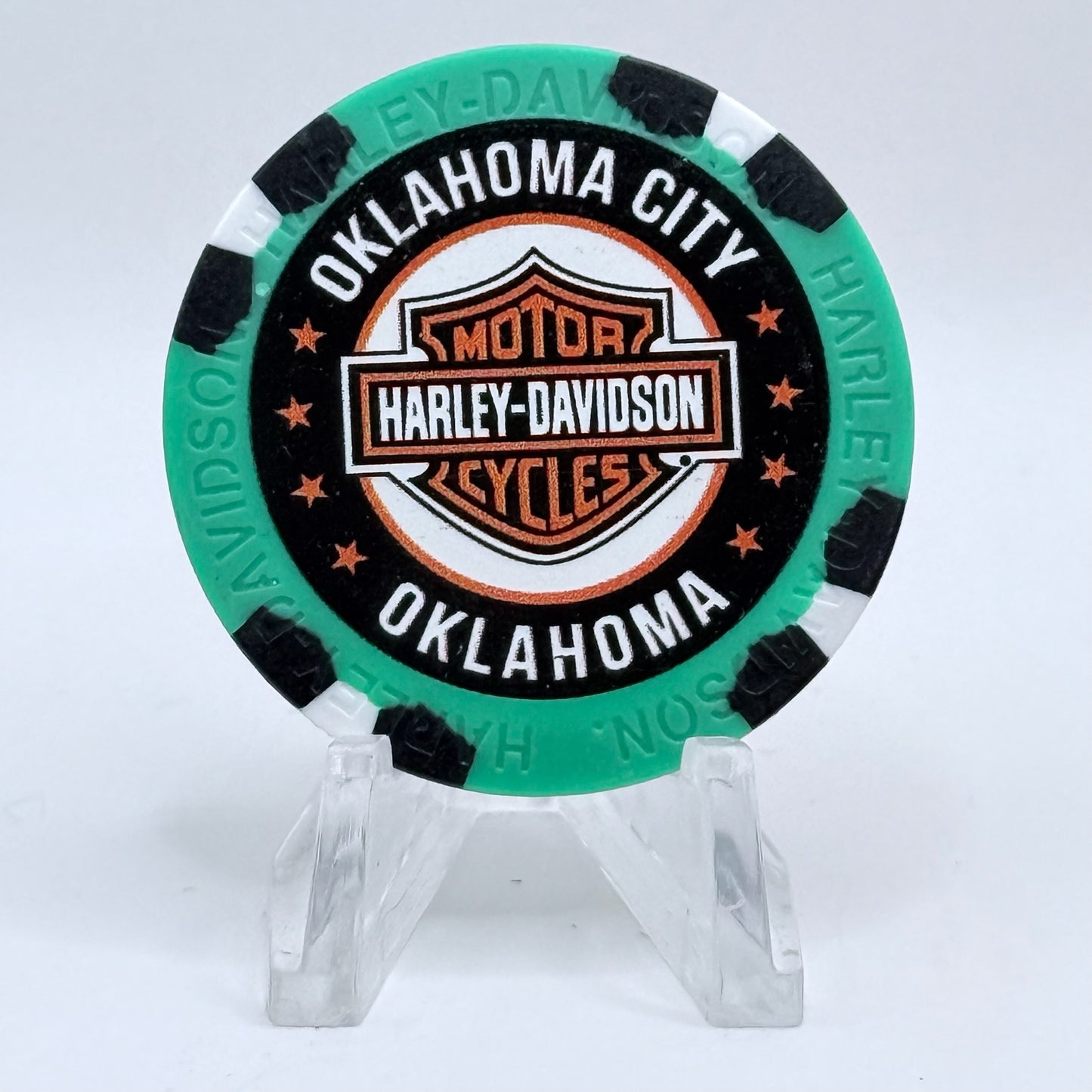 Harley-Davidson - World Oklahoma City Oklahoma Series 4 Advertising Chips