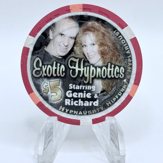 Riviera Las Vegas Nevada 2004 'Exotic Hypnotics' LE $5 Casino Chip E4005