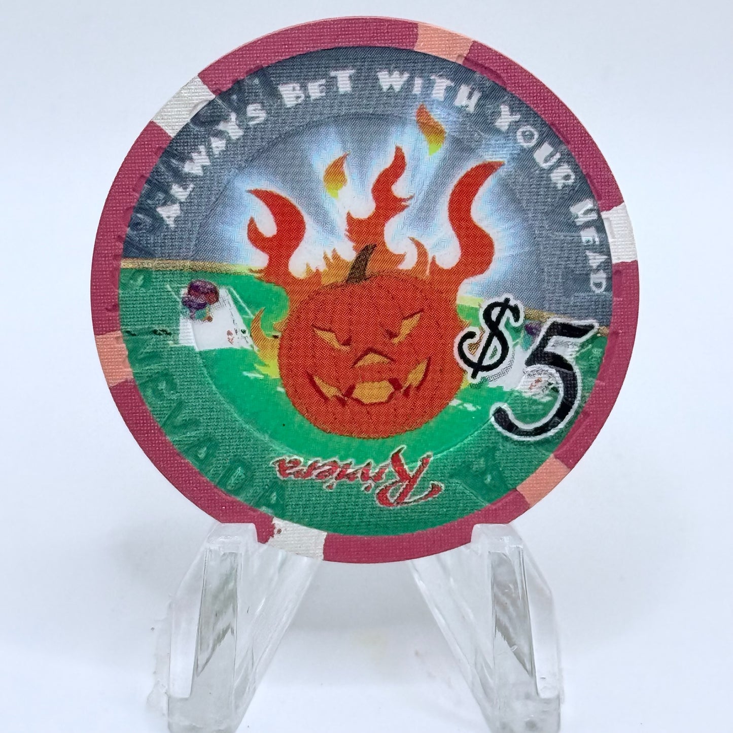 Riviera Las Vegas Nevada 2003 'Halloween' LE $5 Casino Chip E2383