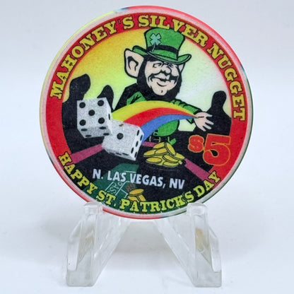 Mahoney's Silver Nugget N. Las Vegas Nevada 1998 'St. Patrick's Day' LE $5 Casino Chip V1526