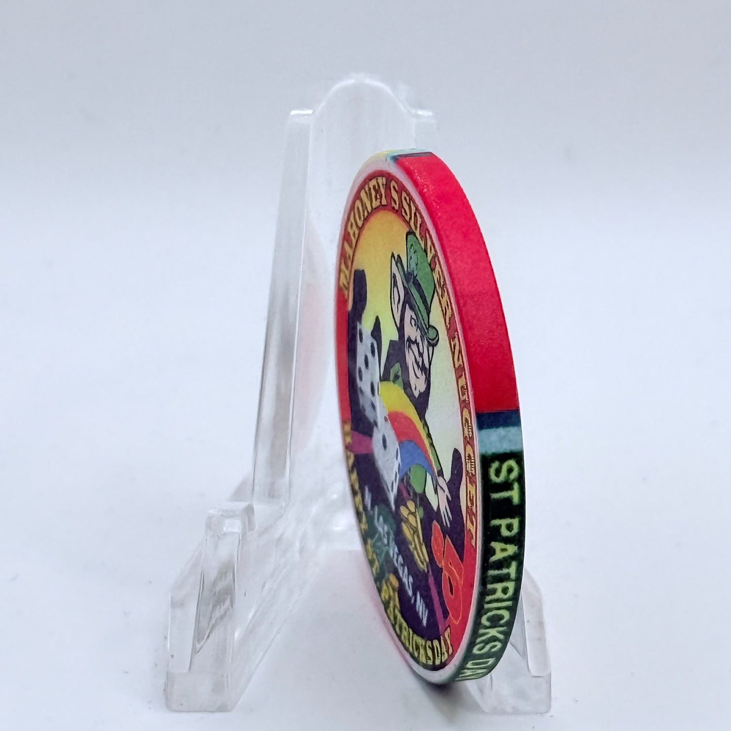 Mahoney's Silver Nugget N. Las Vegas Nevada 1998 'St. Patrick's Day' LE $5 Casino Chip V1526