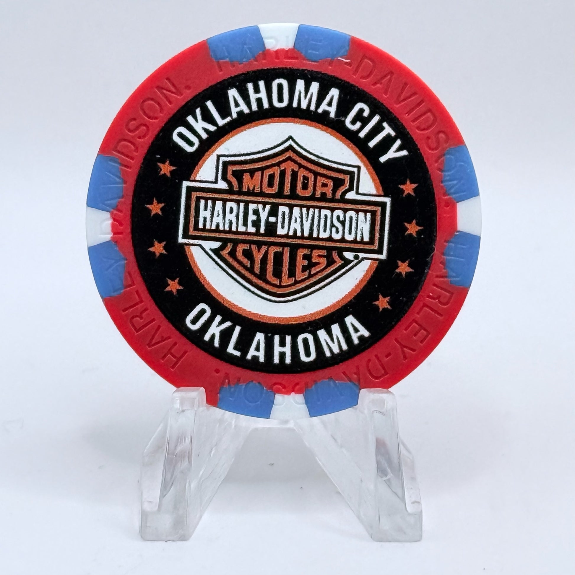Harley-Davidson - World Oklahoma City Oklahoma Series 4 Advertising Chips
