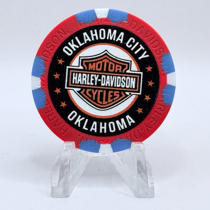 Harley-Davidson - World Oklahoma City Oklahoma Series 4 Advertising Chips