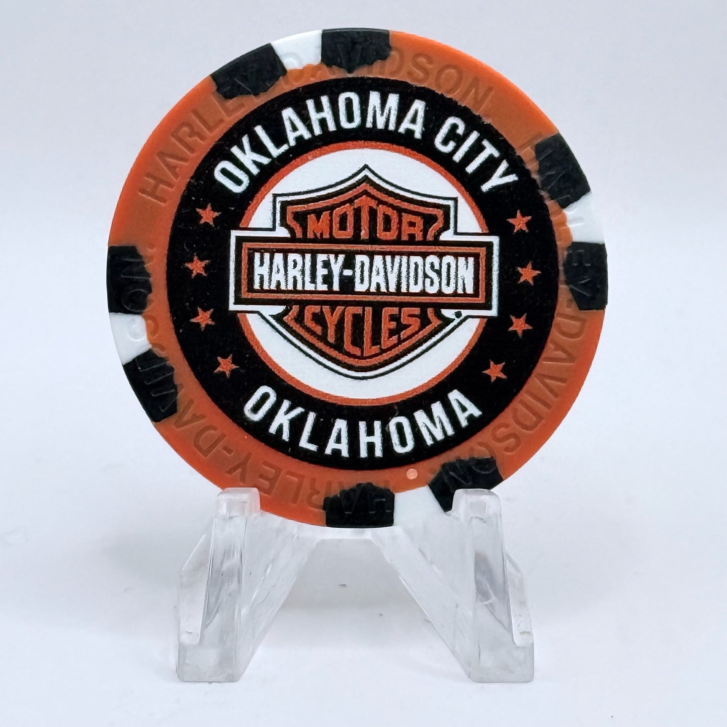 Harley-Davidson - World Oklahoma City Oklahoma Series 4 Advertising Chips