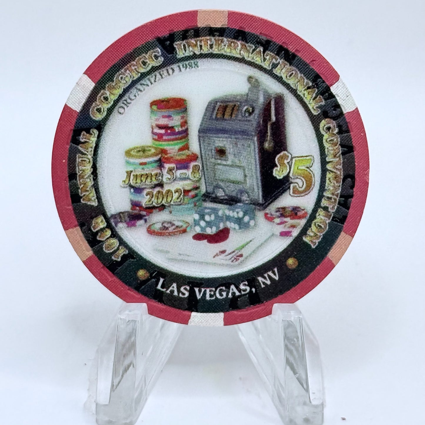 Riviera Las Vegas Nevada 2002 '10th Annual Convention' LE $5 Casino Chip E2373