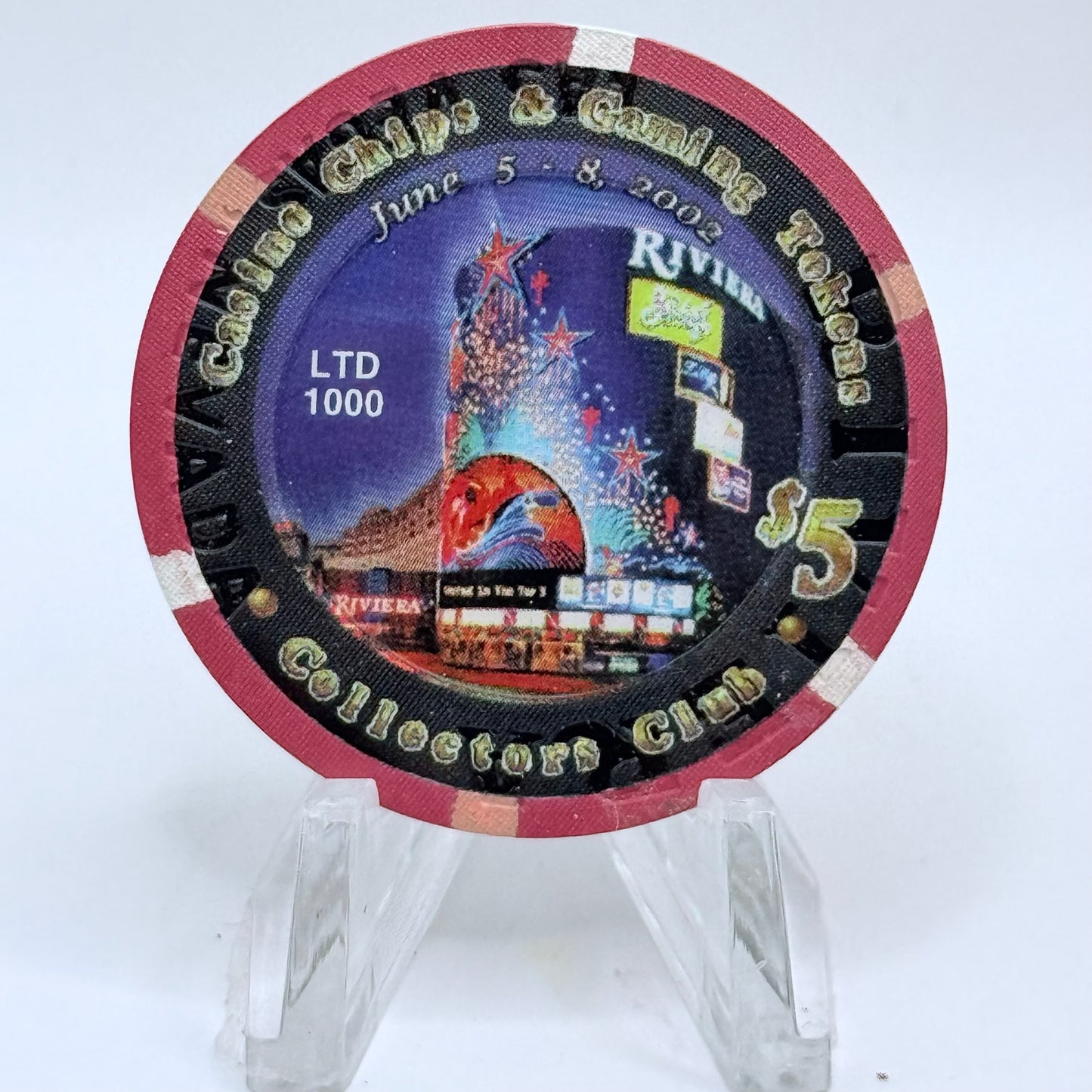 Riviera Las Vegas Nevada 2002 '10th Annual Convention' LE $5 Casino Chip E2373