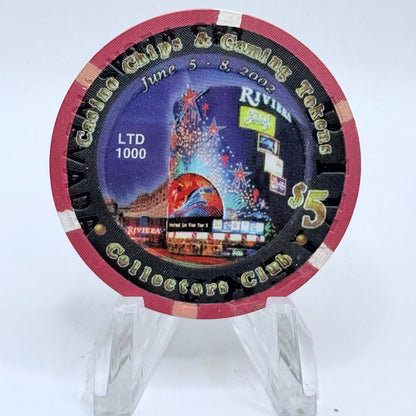 Riviera Las Vegas Nevada 2002 '10th Annual Convention' LE $5 Casino Chip E2373
