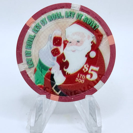 Riviera Las Vegas Nevada 2006 'Christmas' LE $5 Casino Chip E5742