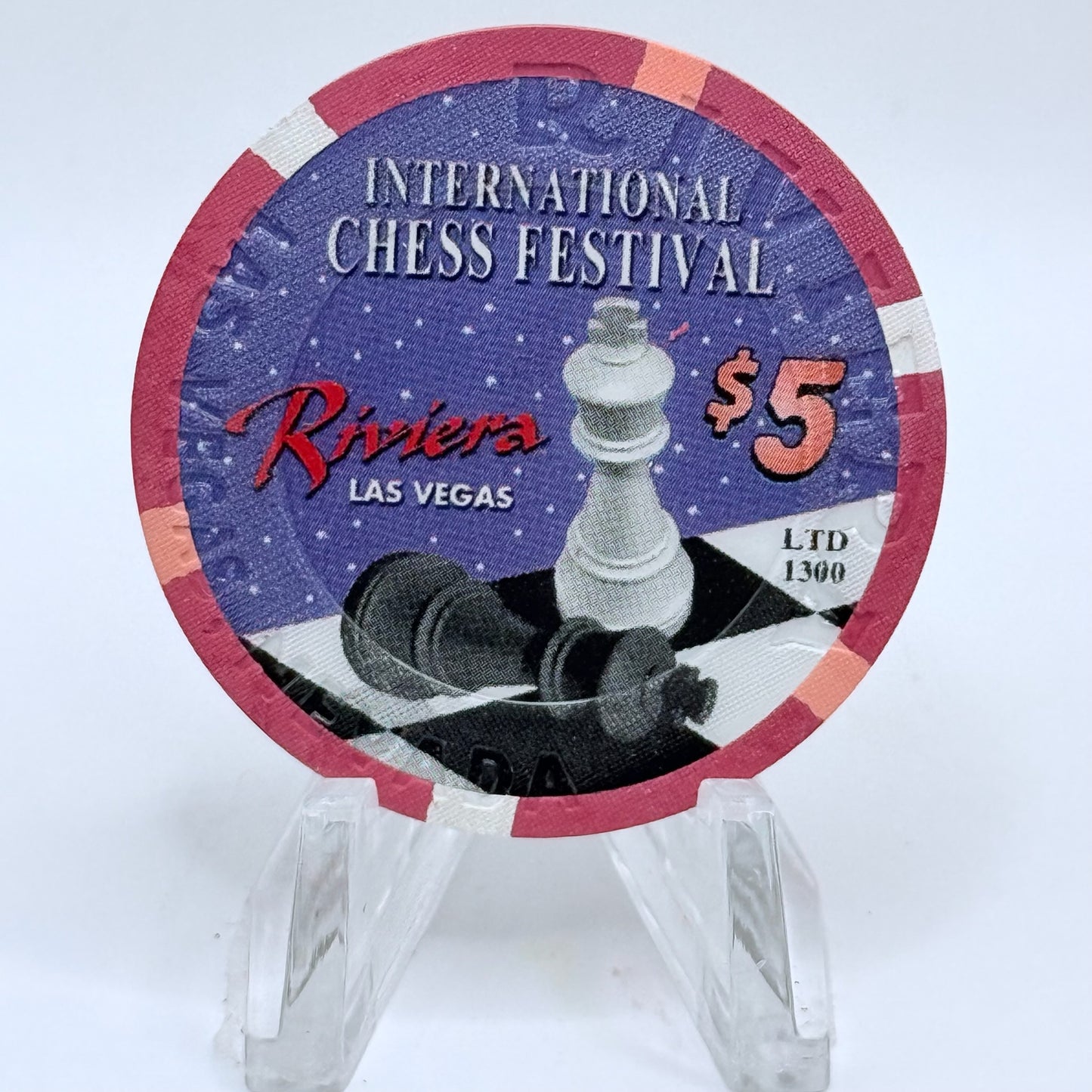 Riviera Las Vegas Nevada 2006 'International Chess Festival' LE $5 Casino Chip E5531