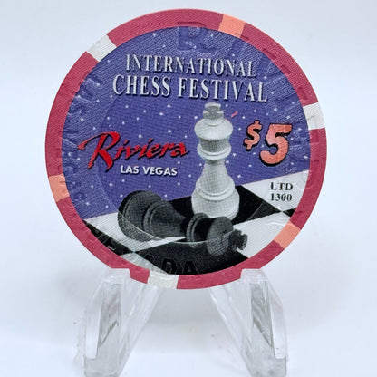 Riviera Las Vegas Nevada 2006 'International Chess Festival' LE $5 Casino Chip E5531