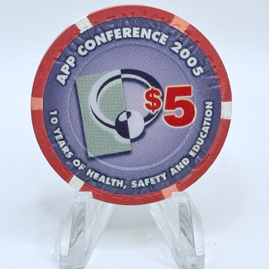 Riviera Las Vegas Nevada 2005 'App Association Pro. Piercers' LE $5 Casino Chip E4630
