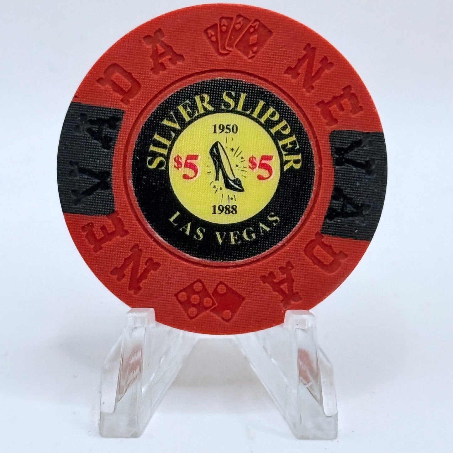 Silver Slipper Las Vegas Nevada 1992 'Borland' Series 1 $5 Imitation Chip N5933