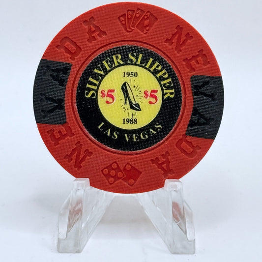 Silver Slipper Las Vegas Nevada 1992 'Borland' Series 1 $5 Imitation Chip N5933