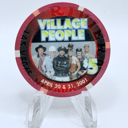 Riviera Las Vegas Nevada 2001 'Village People' LE $5 Casino Chip V7574